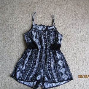 Zumiez Black Bandana Pattern Romper